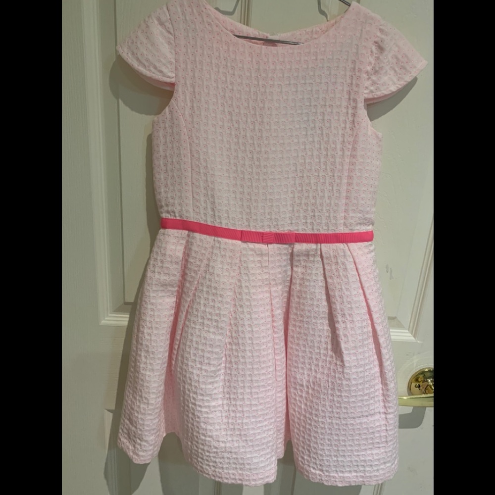 NWOT Jacadi girls 8y pink dress, short sleeves